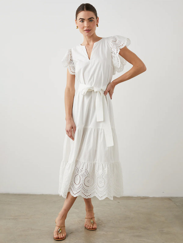 Gia Midi Dress - White-Rails-Over the Rainbow