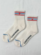 Embroidered Girlfriend Socks - Leche + Heart-LE BON SHOPPE-Over the Rainbow