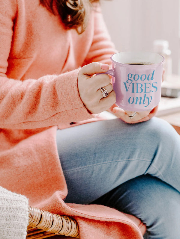 Good Vibes Only 11oz Campfire Style Mug-SWEET WATER DECOR-Over the Rainbow
