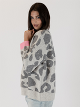 Hailey Leopard Sweater - White-LYLA+LUXE-Over the Rainbow