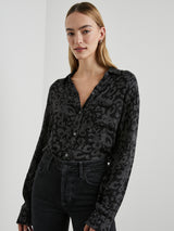 Hunter Plaid Shirt - Diffused Charcoal Cheetah-Rails-Over the Rainbow
