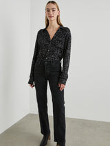 Hunter Plaid Shirt - Diffused Charcoal Cheetah-Rails-Over the Rainbow