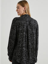 Hunter Plaid Shirt - Diffused Charcoal Cheetah-Rails-Over the Rainbow