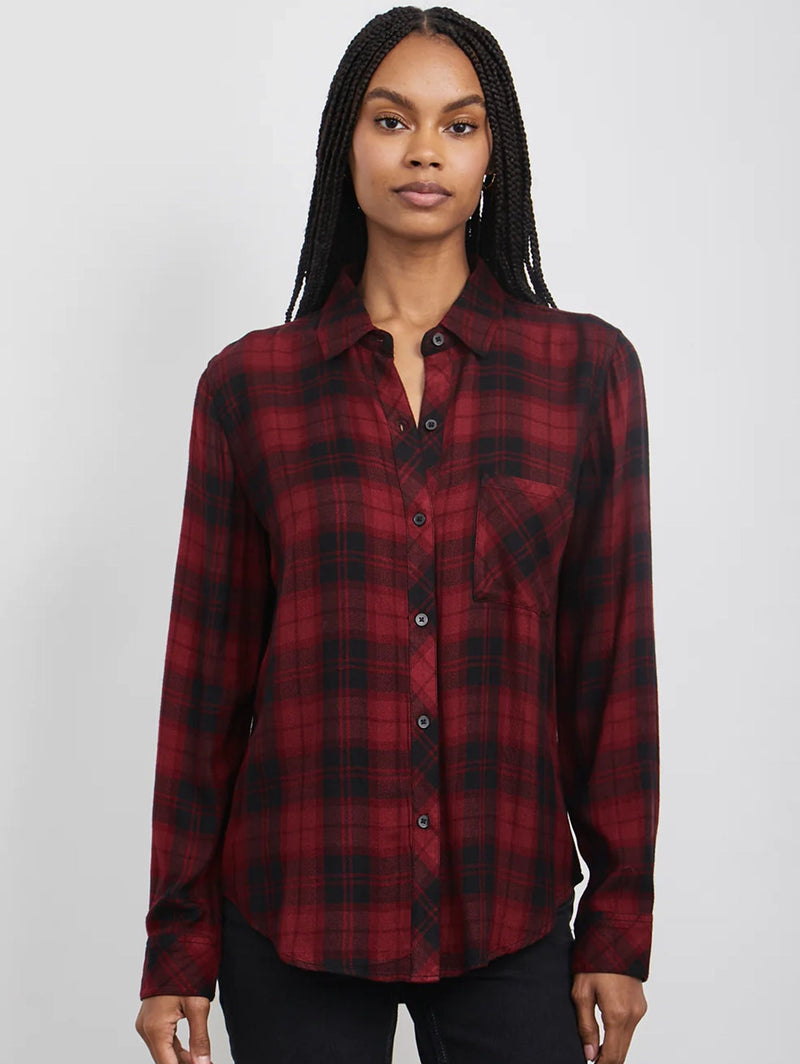 Hunter Plaid Shirt - Crimson Pitch-Rails-Over the Rainbow