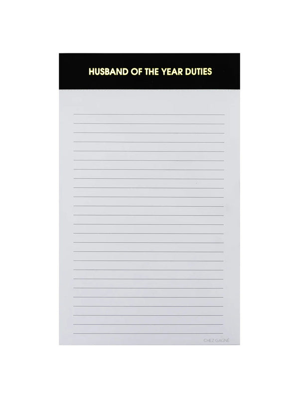 Husband of the Year - Notepad-CHEZ GAGNE LETTERPRESS-Over the Rainbow