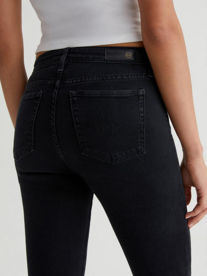 Farrah High Rise Crop Bootcut Jean - Sulfur Black-AG Jeans-Over the Rainbow