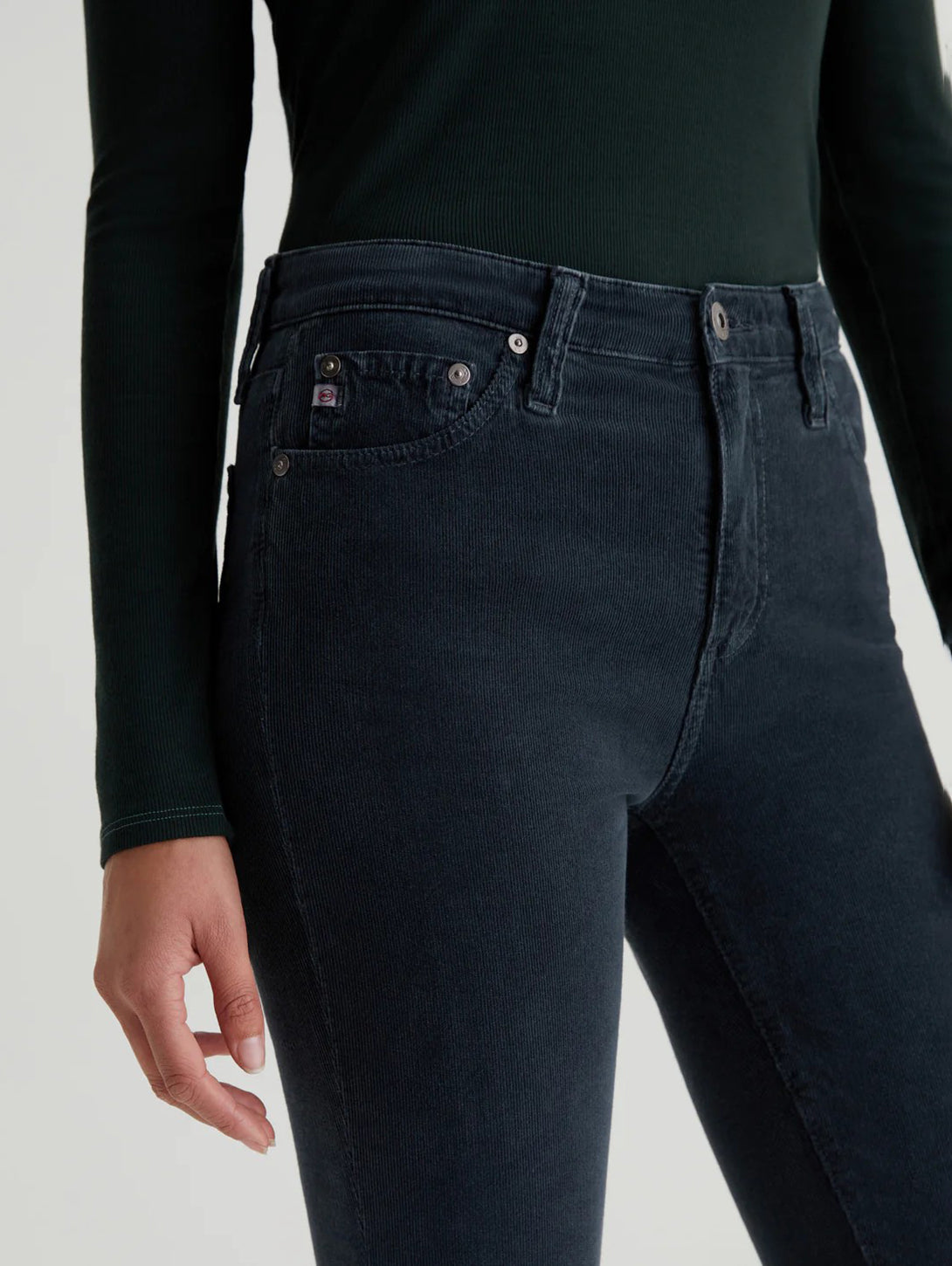 Mari Mid Rise Corduroy Pant-AG Jeans-Over the Rainbow