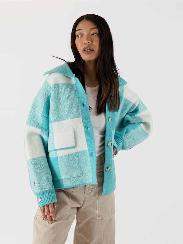 Ian Cardigan - Teal & White-LYLA+LUXE-Over the Rainbow