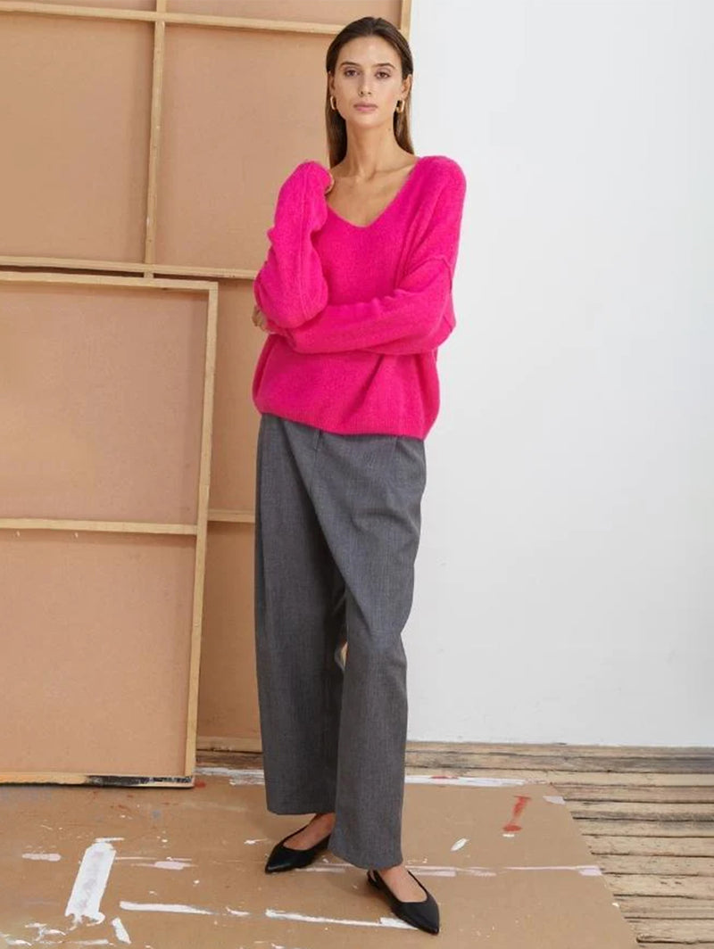 Hailey V-Neck Sweater-CHARLI-Over the Rainbow