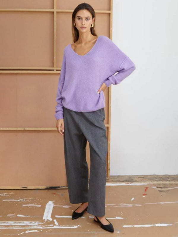Hailey V-Neck Sweater-CHARLI-Over the Rainbow