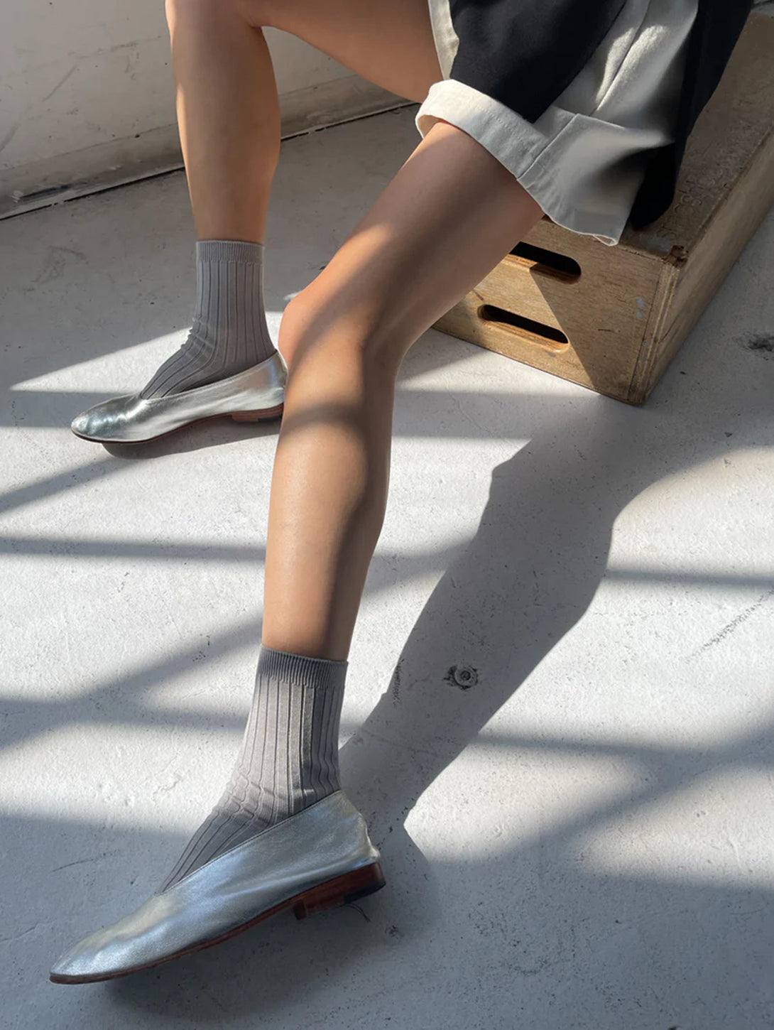 Her Socks - Stone-LE BON SHOPPE-Over the Rainbow