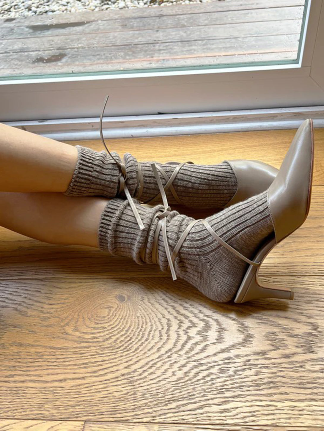 Cottage Socks - Flax-LE BON SHOPPE-Over the Rainbow