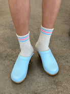 Embroidered Girlfriend Socks - Bright Grey-LE BON SHOPPE-Over the Rainbow