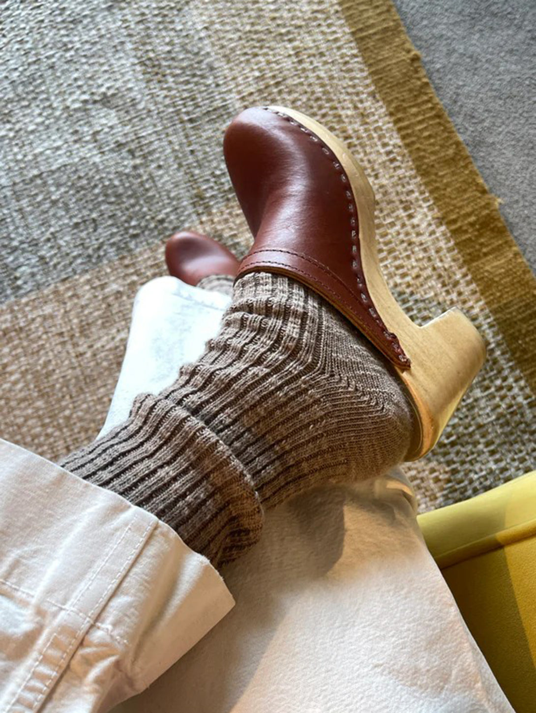 Cottage Socks - Flax-LE BON SHOPPE-Over the Rainbow