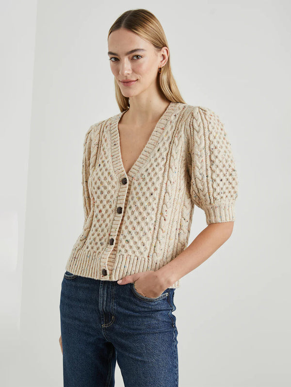 Isla Confetti Cardigan - Cream-Rails-Over the Rainbow