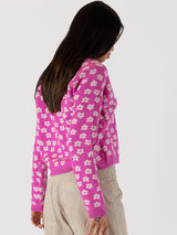 Jane Flower Sweater - Magenta-LYLA+LUXE-Over the Rainbow