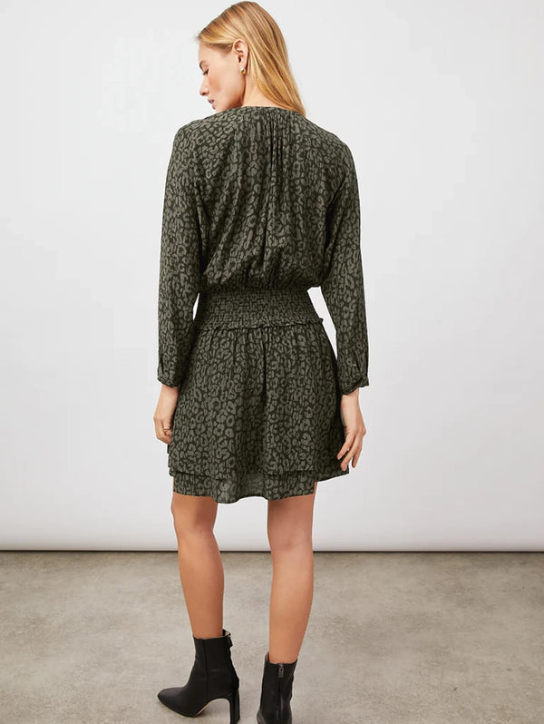 Jasmine Dress - Olive Batik Cheetah-Rails-Over the Rainbow