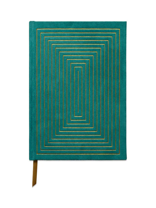 Suede Pocket Journal - Green-DESIGN WORKS INK-Over the Rainbow