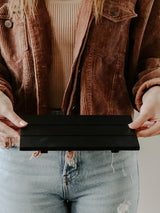 Rectangular Wood Tray - Black-SWEET WATER DECOR-Over the Rainbow