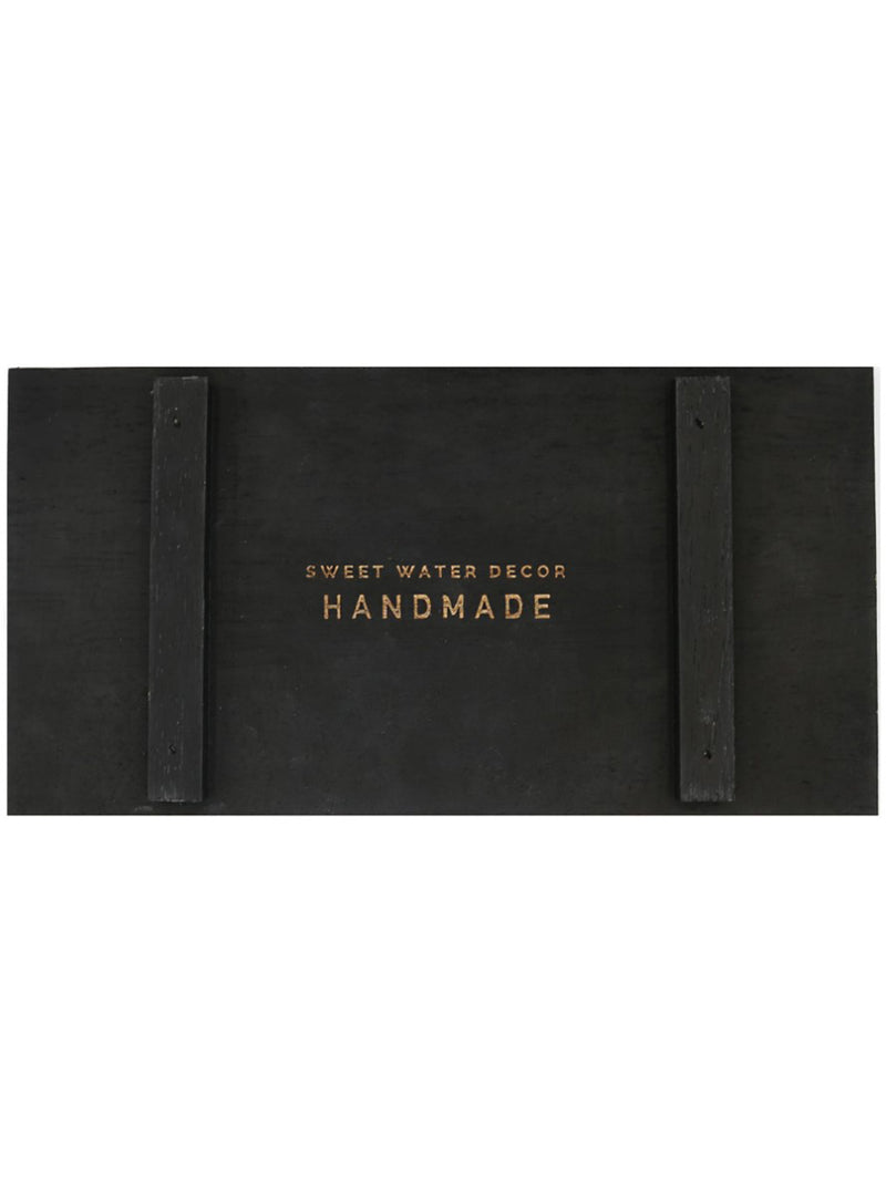 Rectangular Wood Tray - Black-SWEET WATER DECOR-Over the Rainbow