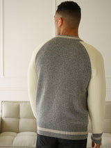 Jefferson Varsity Cardigan - Grey-Benson-Over the Rainbow