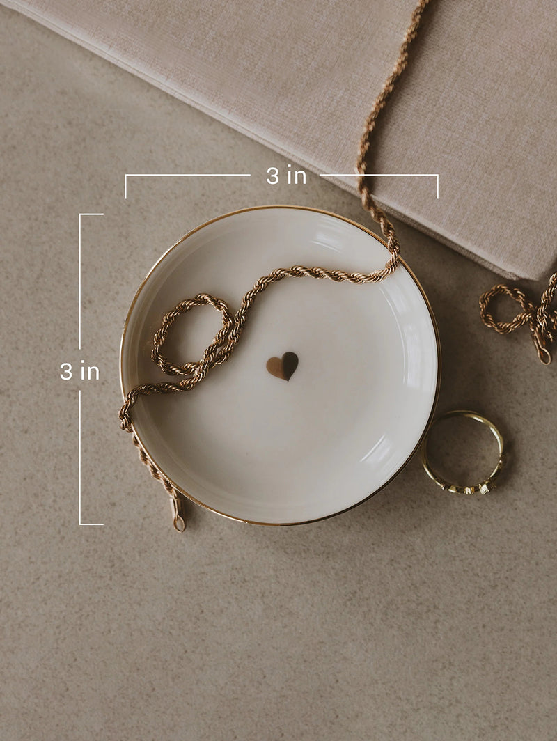 Gold Heart Jewelry Dish-SWEET WATER DECOR-Over the Rainbow