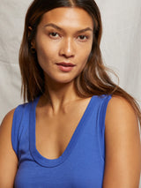 Khara Scoop Tank Top - Violet Blue-PERFECTWHITETEE-Over the Rainbow