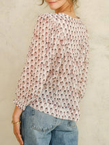 Kiki Print Long Sleeve Shirt - Blue