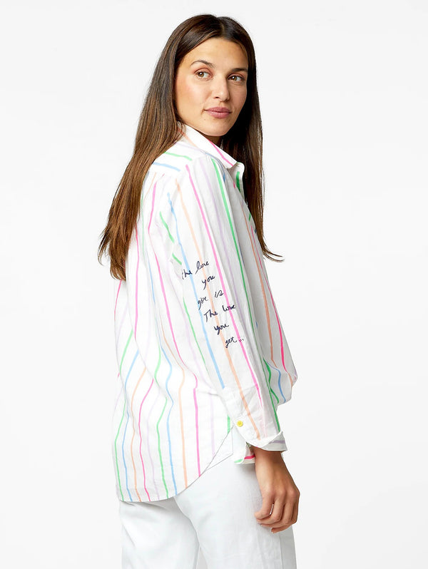 Mia Shirt - Multi Stripe-KERRI ROSENTHAL-Over the Rainbow