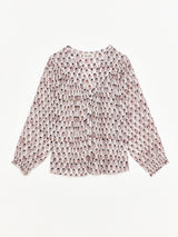 Kiki Print Long Sleeve Shirt - Blue