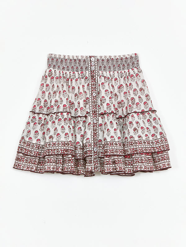 Kiki Print Mini Skirt - Pink