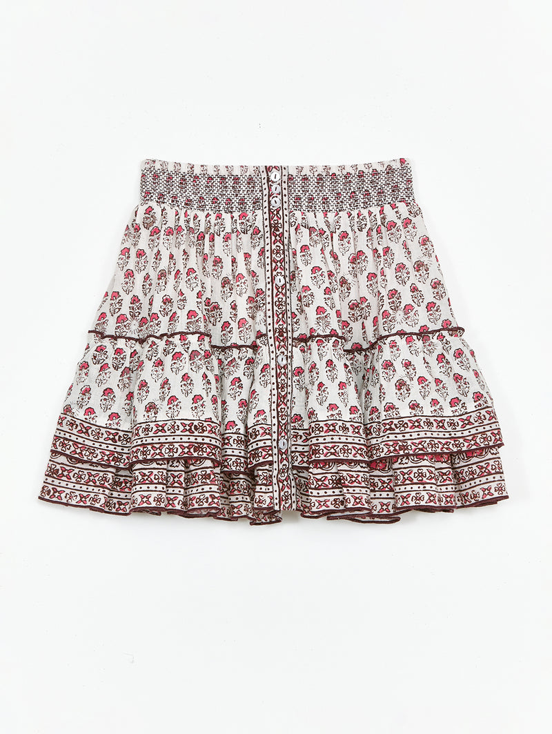 Kiki Print Mini Skirt - Pink