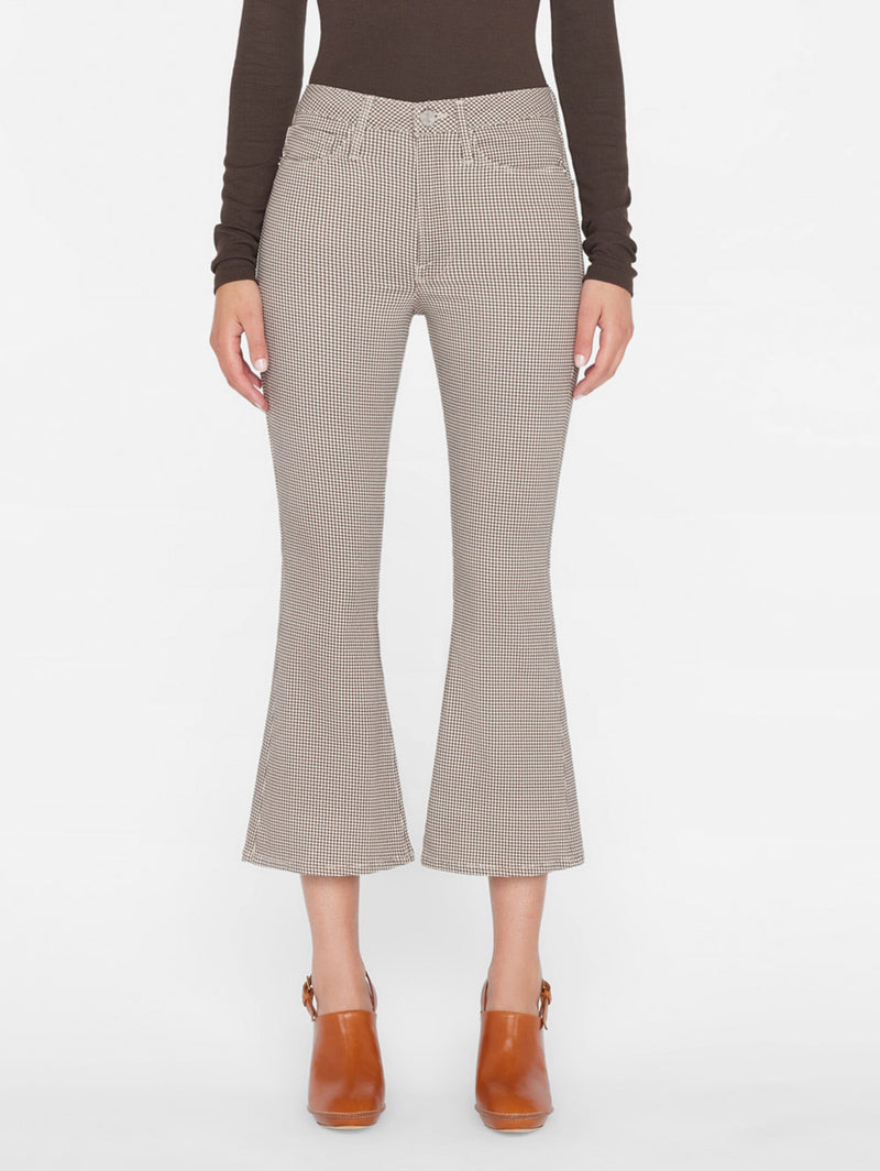 Le Crop Flare Pant - Camel Multi-FRAME-Over the Rainbow