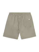 Stan Striped Swim Shorts - Olive Night/Light Ivory-LES DEUX-Over the Rainbow