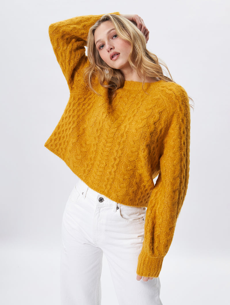 Glennon Cable Sweater - Dijon-John + Jenn-Over the Rainbow