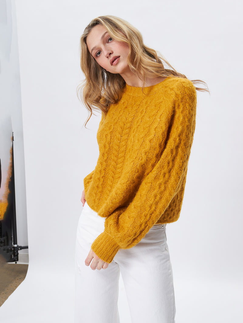 Glennon Cable Sweater - Dijon-John + Jenn-Over the Rainbow
