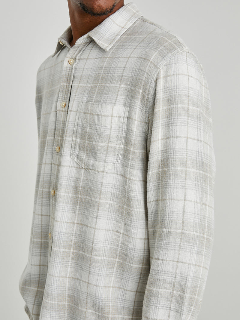 Lennox Shirt - Wheat Dove Melange-Rails-Over the Rainbow