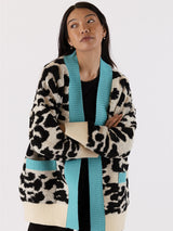 Leopard Cardigan - Teal-LYLA+LUXE-Over the Rainbow