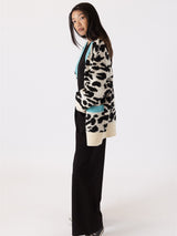 Leopard Cardigan - Teal-LYLA+LUXE-Over the Rainbow