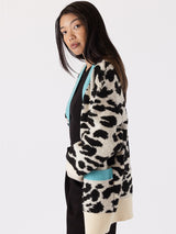 Leopard Cardigan - Teal-LYLA+LUXE-Over the Rainbow