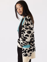 Leopard Cardigan - Teal-LYLA+LUXE-Over the Rainbow