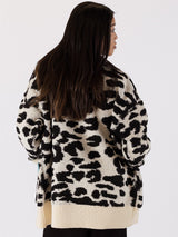 Leopard Cardigan - Teal-LYLA+LUXE-Over the Rainbow