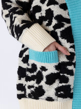 Leopard Cardigan - Teal-LYLA+LUXE-Over the Rainbow