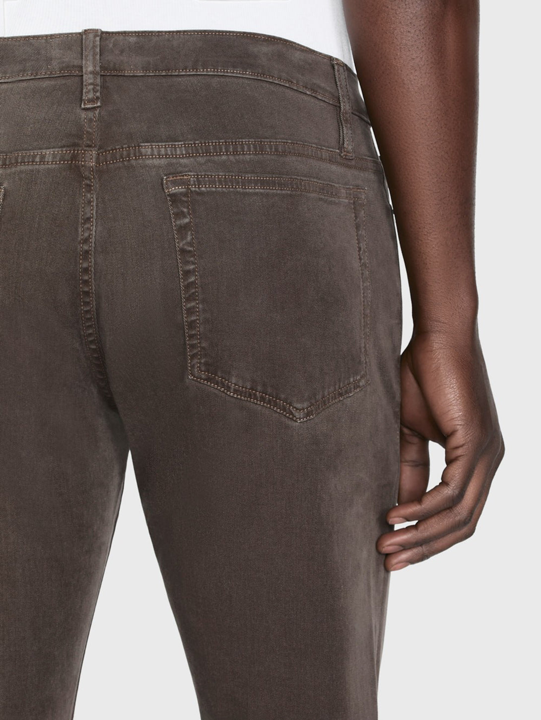 L'Homme Slim Pant - Mocha-FRAME-Over the Rainbow