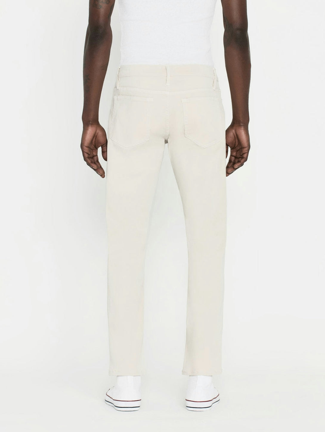 L'Homme Slim Pant - Milk Beige-FRAME-Over the Rainbow