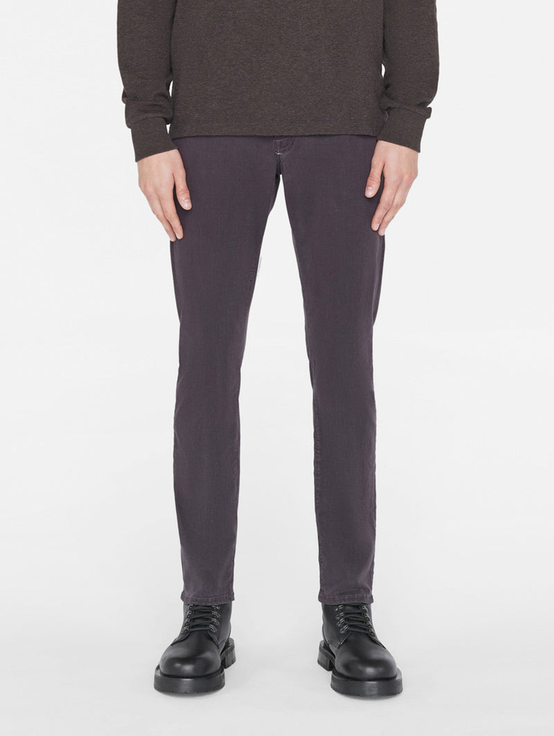 L'Homme Slim Brushed Twill Pant - Charcoal Grey-FRAME-Over the Rainbow