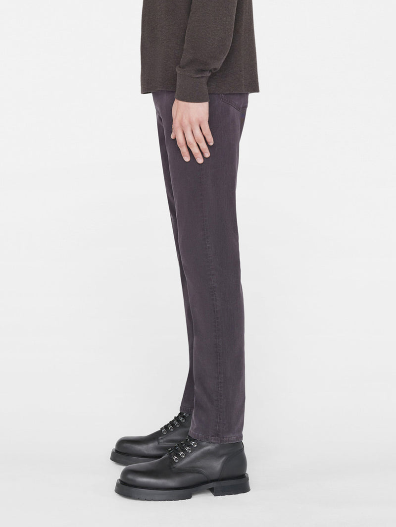 L'Homme Slim Brushed Twill Pant - Charcoal Grey-FRAME-Over the Rainbow