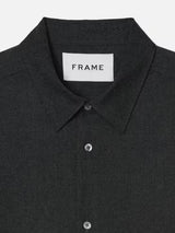 Brushed Flannel Shirt - Charcoal-FRAME-Over the Rainbow