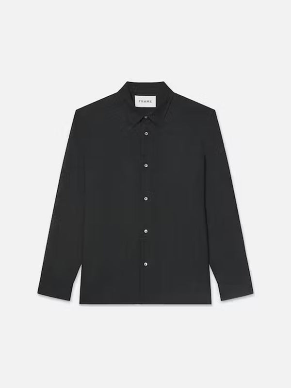 Brushed Flannel Shirt - Charcoal-FRAME-Over the Rainbow