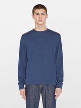 Duo Fold Long Sleeve Crew Top - Heather Midnight Navy-FRAME-Over the Rainbow